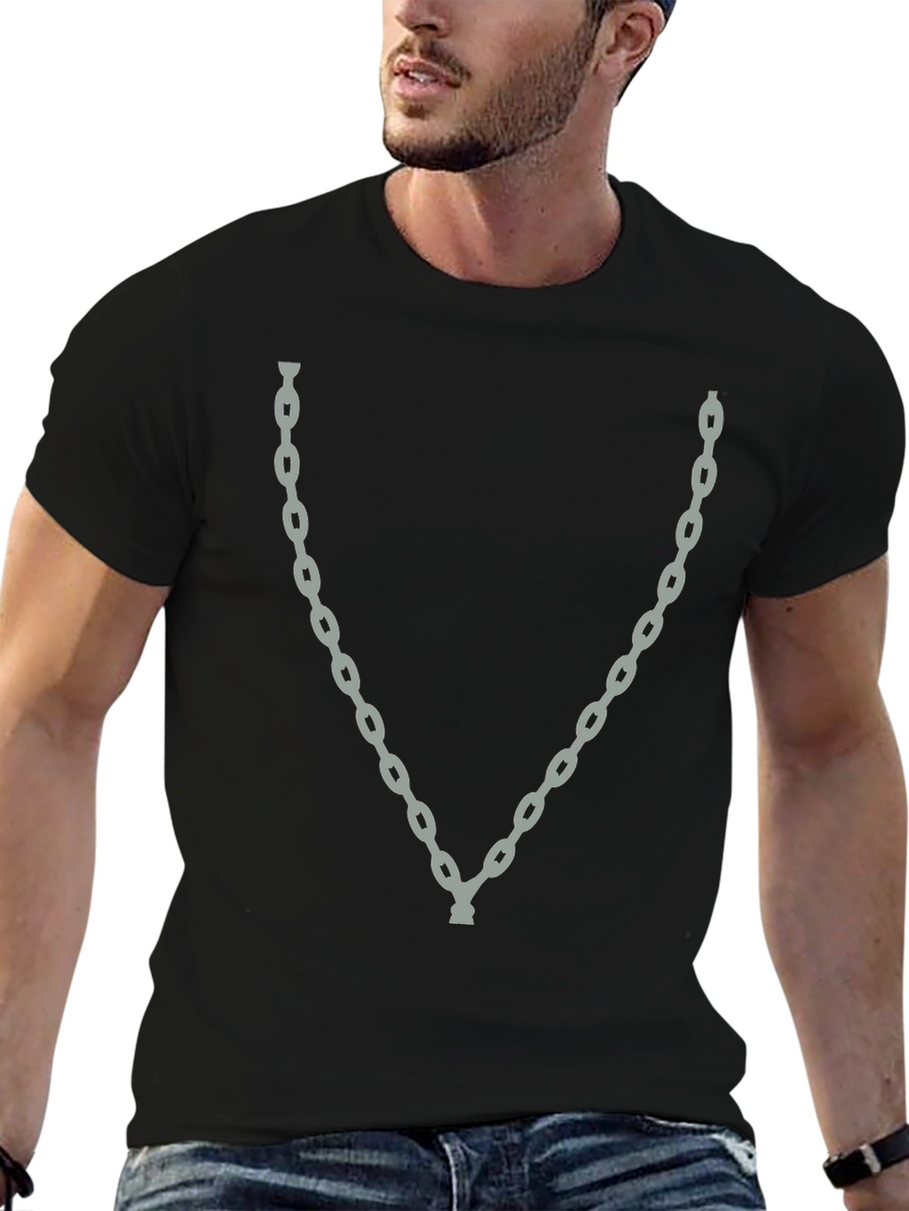Chain Graphic Tee - Mens Black T-Shirt
