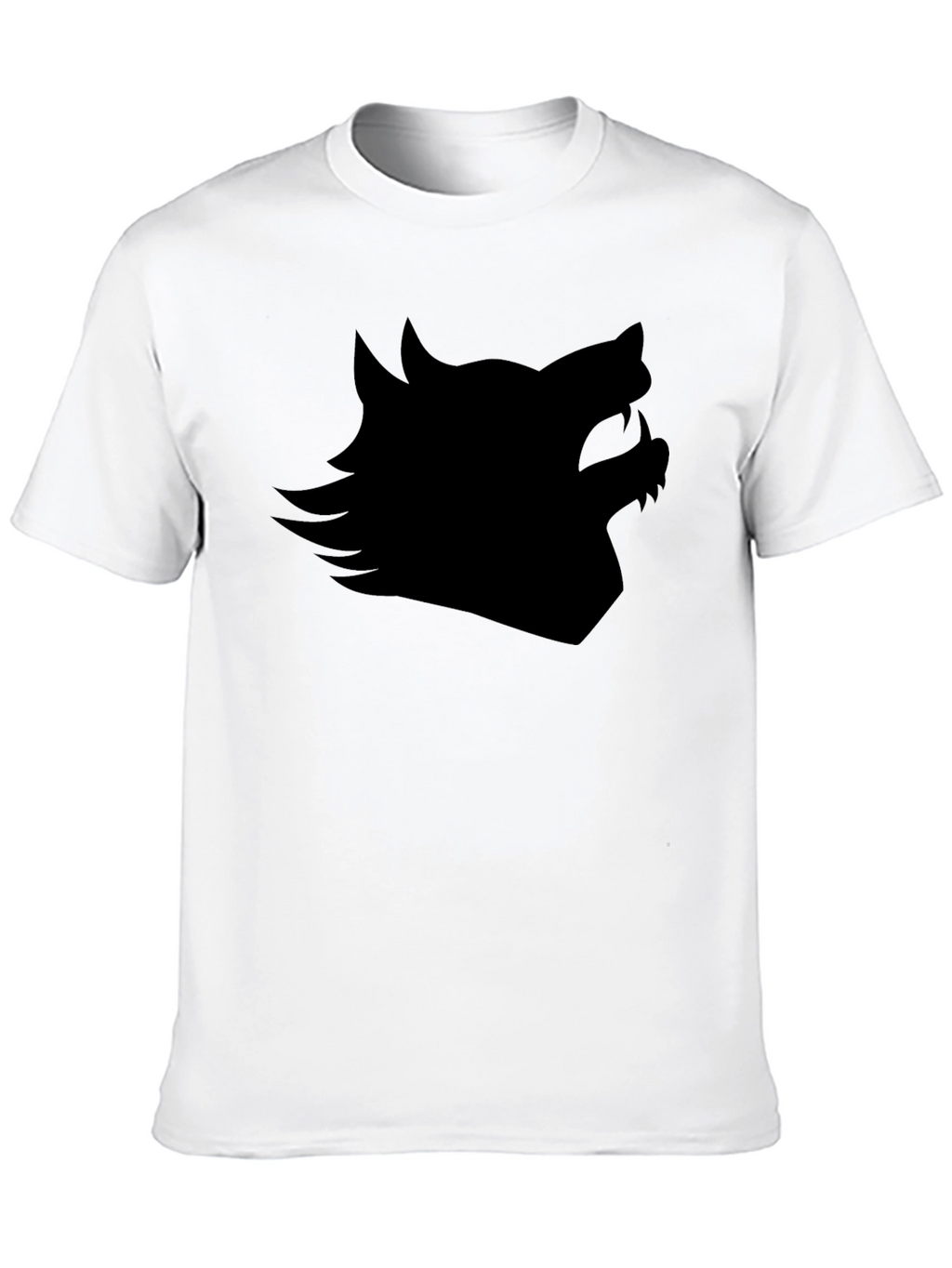 Black Wolf Silhouette Graphic Tee