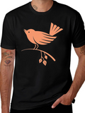 Bird on Branch Graphic Tee - Stylish Unisex Shirt