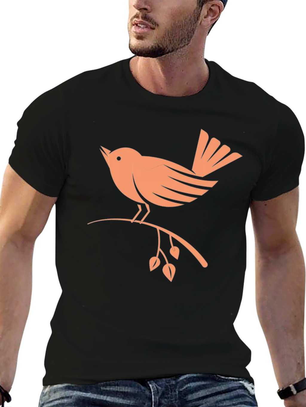 Bird on Branch Graphic Tee - Stylish Unisex Shirt