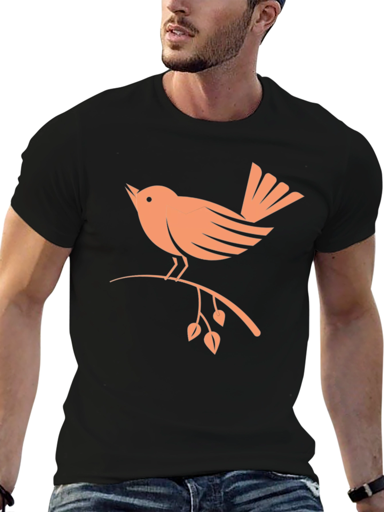 Bird on Branch Graphic Tee - Stylish Unisex Shirt