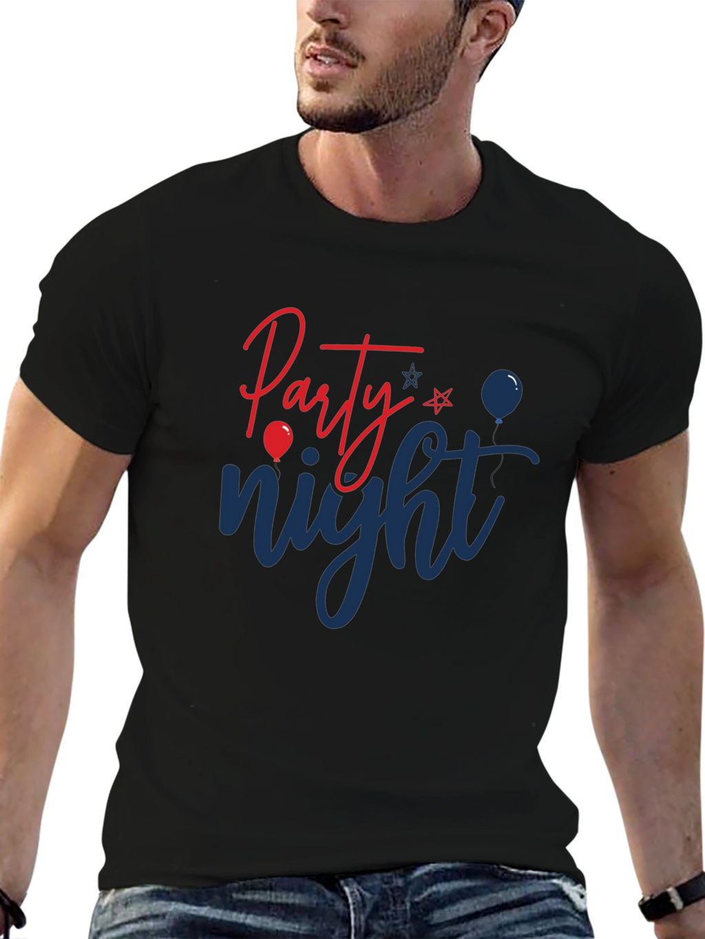 Party Night Graphic Tee - Black