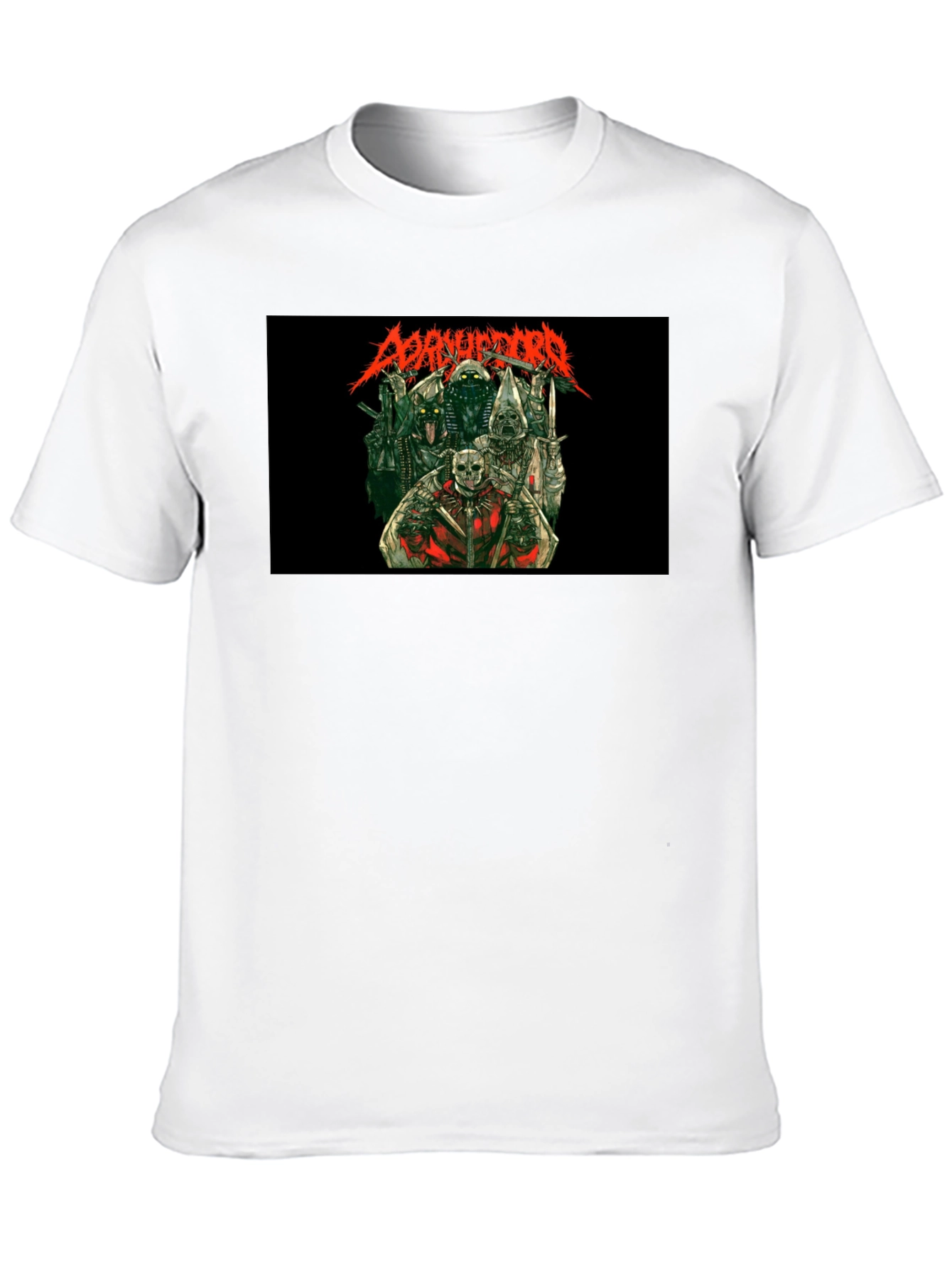 Disturbing Graphic Print Black T-Shirt