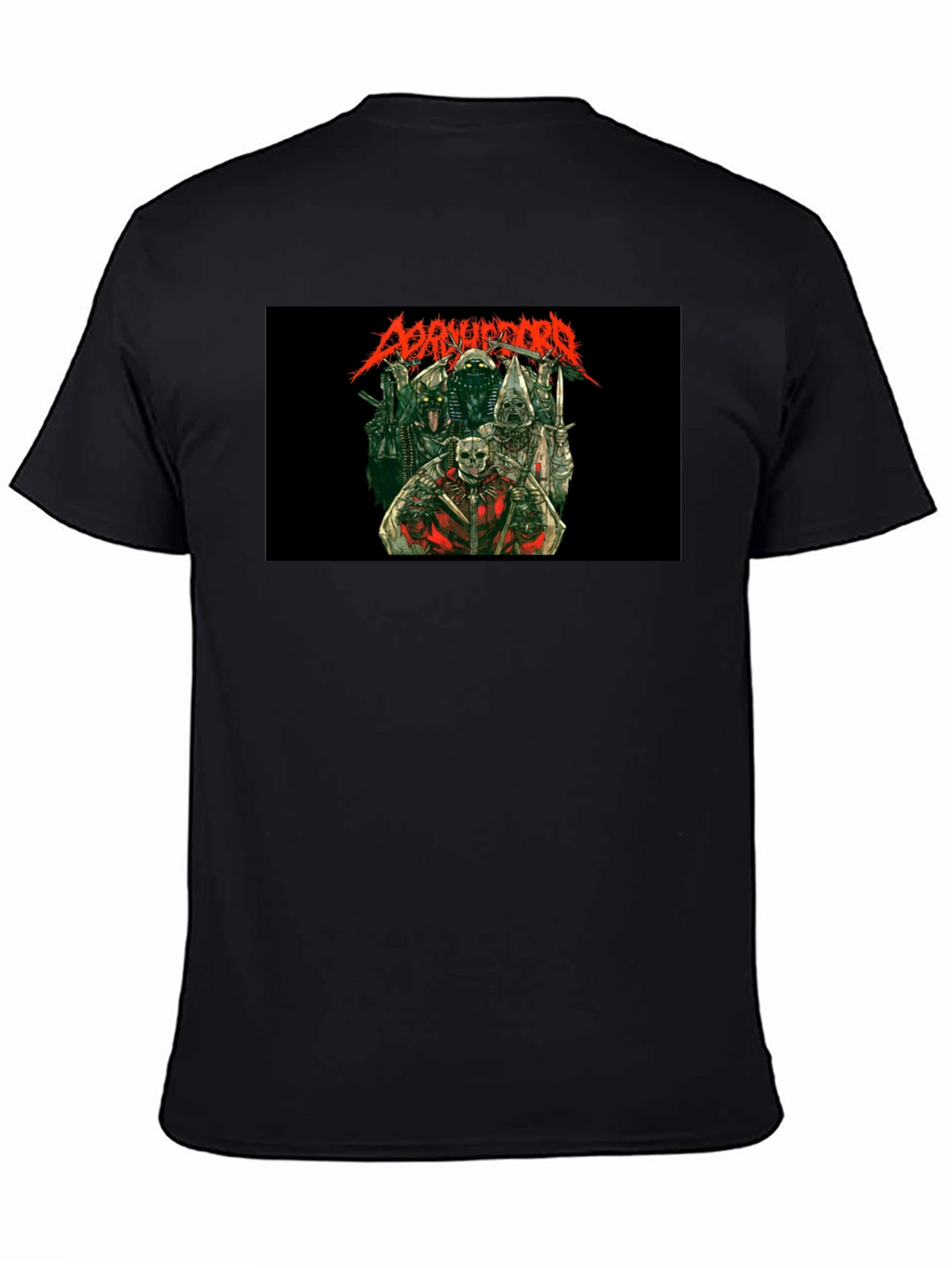 Disturbing Graphic Print Black T-Shirt